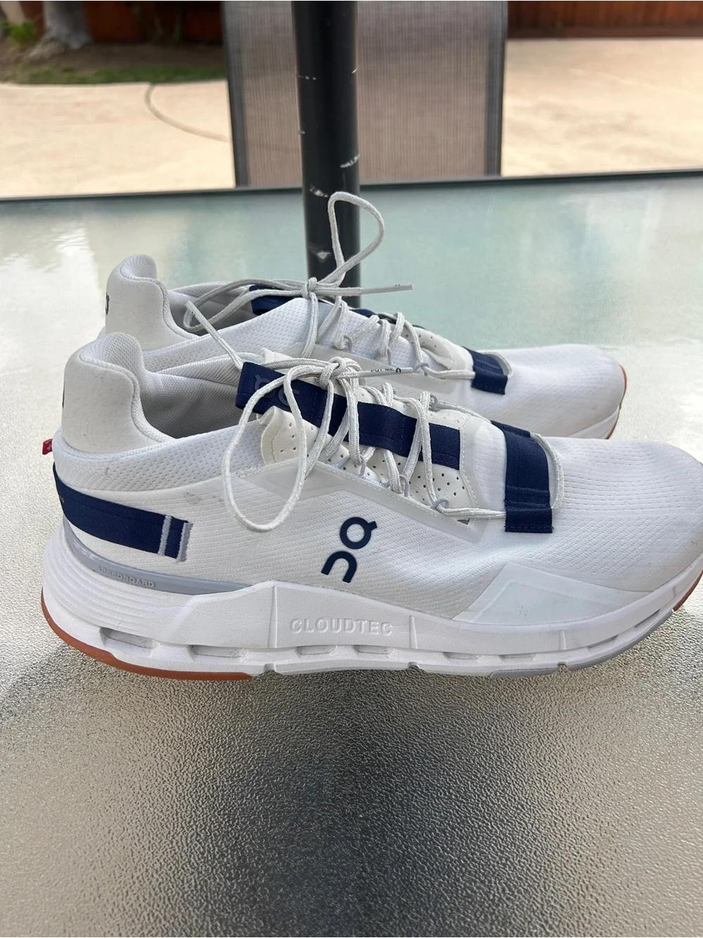 On Cloudnova 2 White Zodiac Navy Good Used Condition Athleisure Athletic